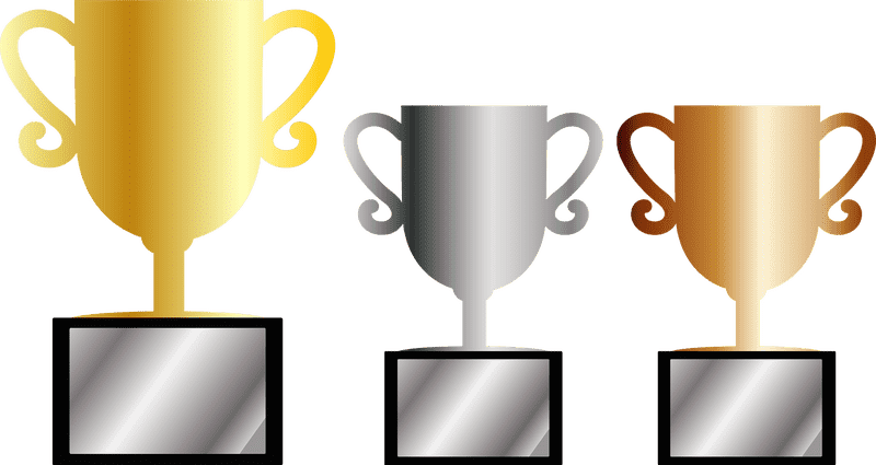 Espresso Cup Champion Awards Gold Silver Bronze PNG