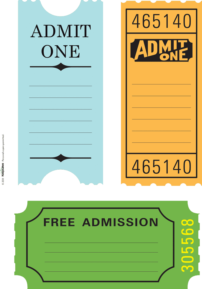 Colorful Cinema Ticket Collection PNG