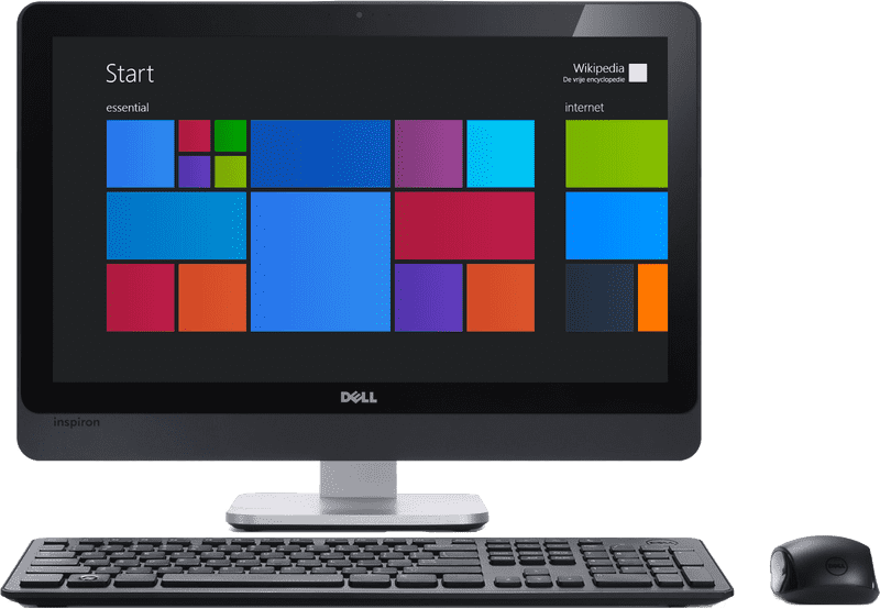 Sleek Dell All-in-One Desktop Computer Setup PNG