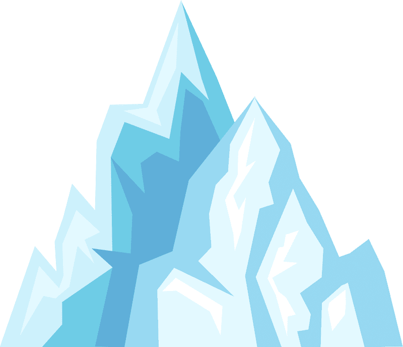 Majestic Ice Skates on a Frozen Peak PNG