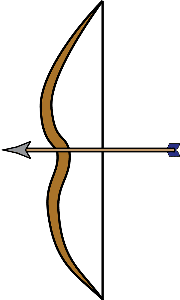 Elegant Bow and Arrow Design PNG