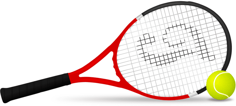 Tennis Racket and Ball Game On! PNG