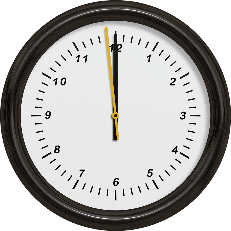 Elegant Modern Wall Clock Design PNG