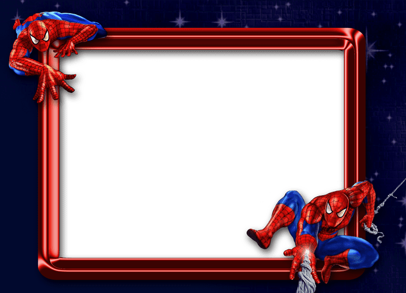 Dynamic Spider-Man Photo Frame for Superfans PNG