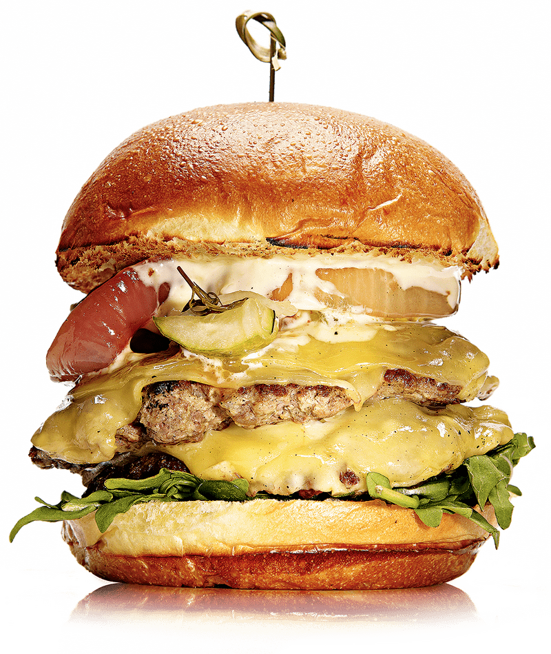 Grocery Burger Delight A Tasty Stack PNG