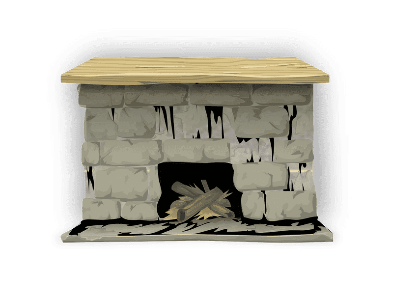 Rustic Stone Fireplace with Warmth and Charm PNG