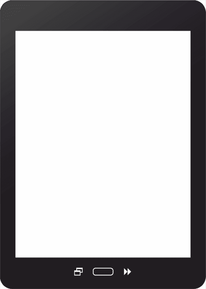 Stylish Touchscreen Tablet Design Template PNG