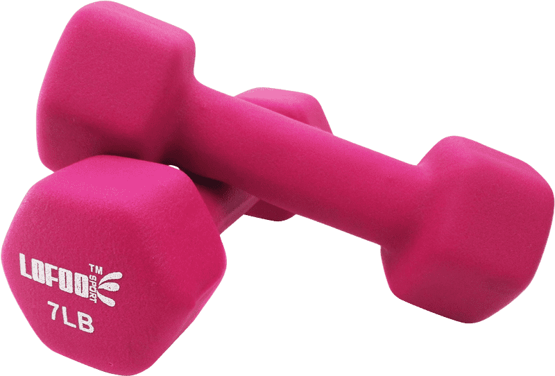 Vibrant Pink Dumbbells for Your Home Gym PNG