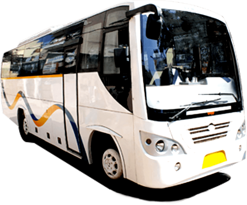 Modern School Bus in Urban Setting PNG