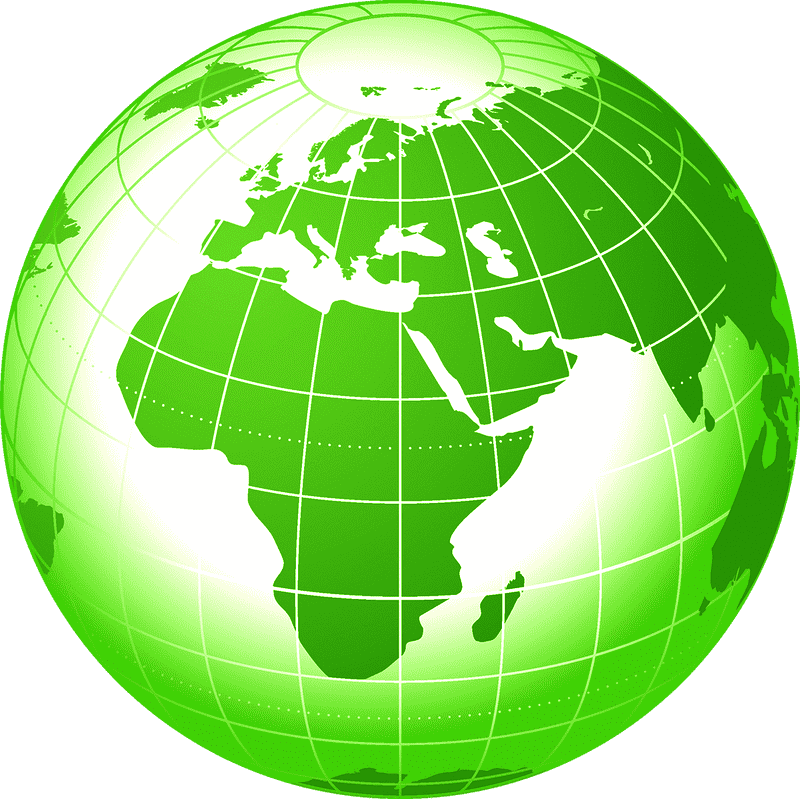 Green Earth Globe A Sustainable Perspective PNG
