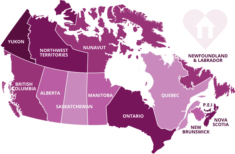 Canada Heart Map A Guide to Love and Location PNG