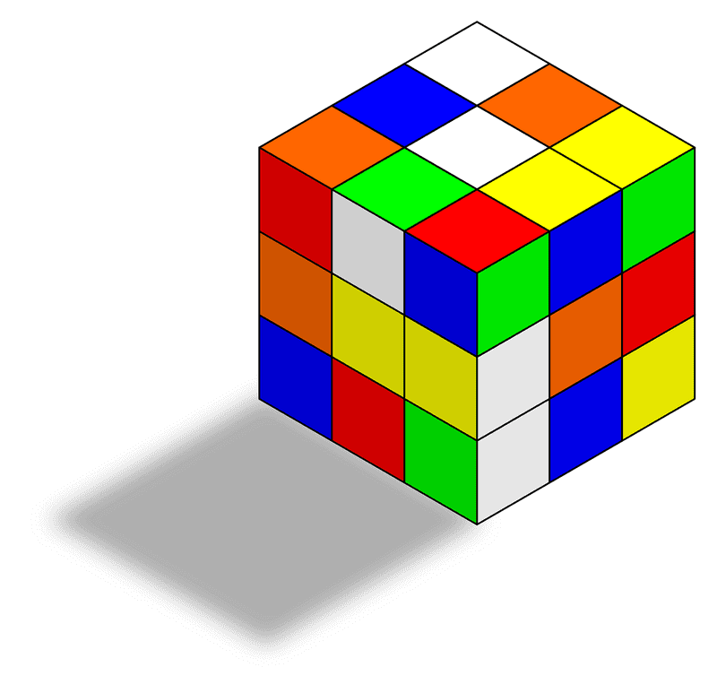Colorful Ice Cube Puzzle Delight PNG