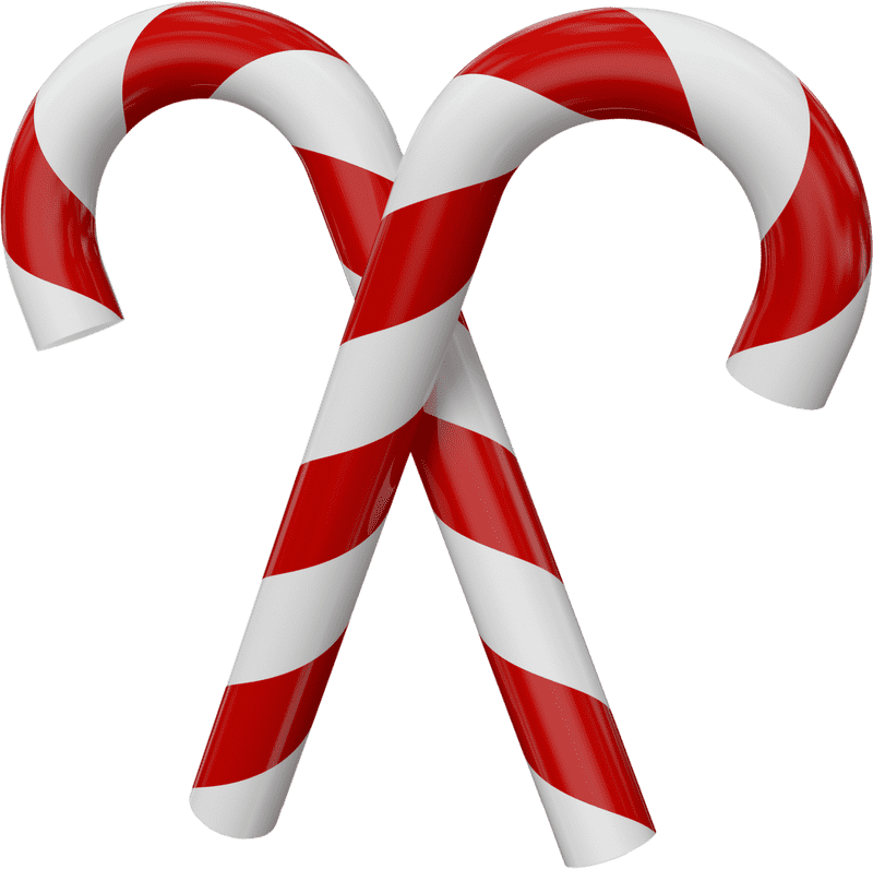 Classic Candy Cane Delight PNG