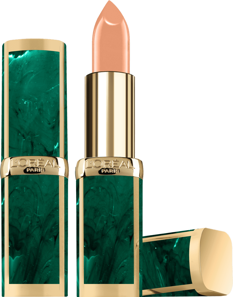 Elegant Lipstick with Marbled Design PNG