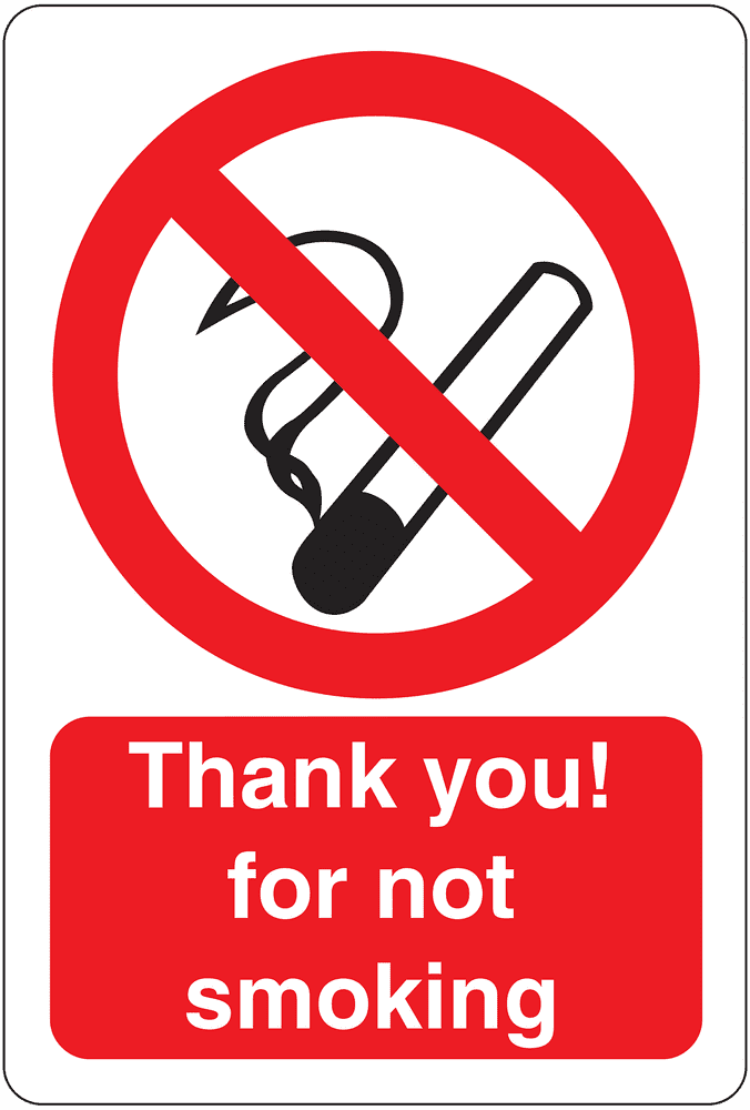 Smoking-Free Dining Restaurant Signage PNG