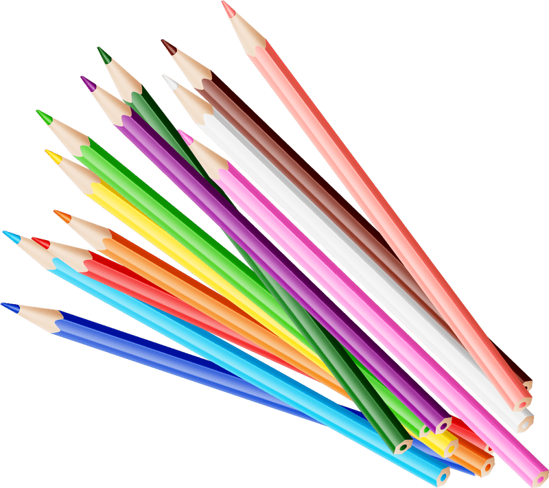 Vibrant Colors Pencil Case Collection PNG