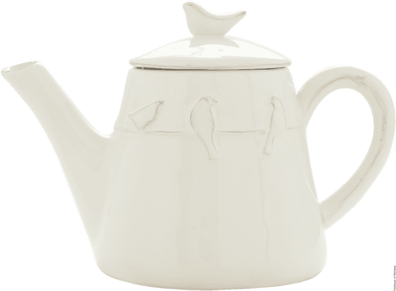 Delightful Fondue Pot with Bird Design PNG