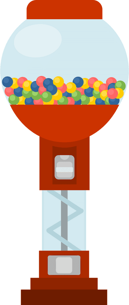 Colorful Candy Vending Machine Delight PNG