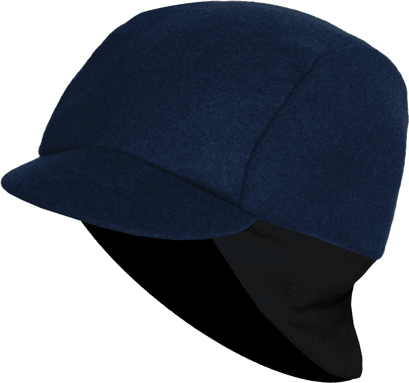 Navy Winter Cap with Ear Flaps PNG