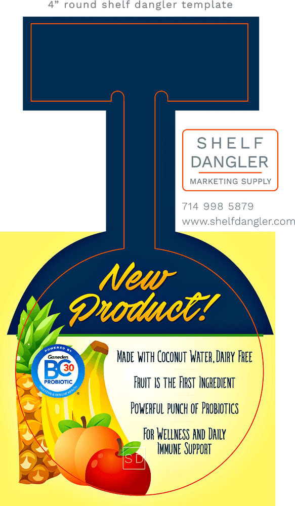 Tropical Food Fusion Probiotic Power for Wellness PNG