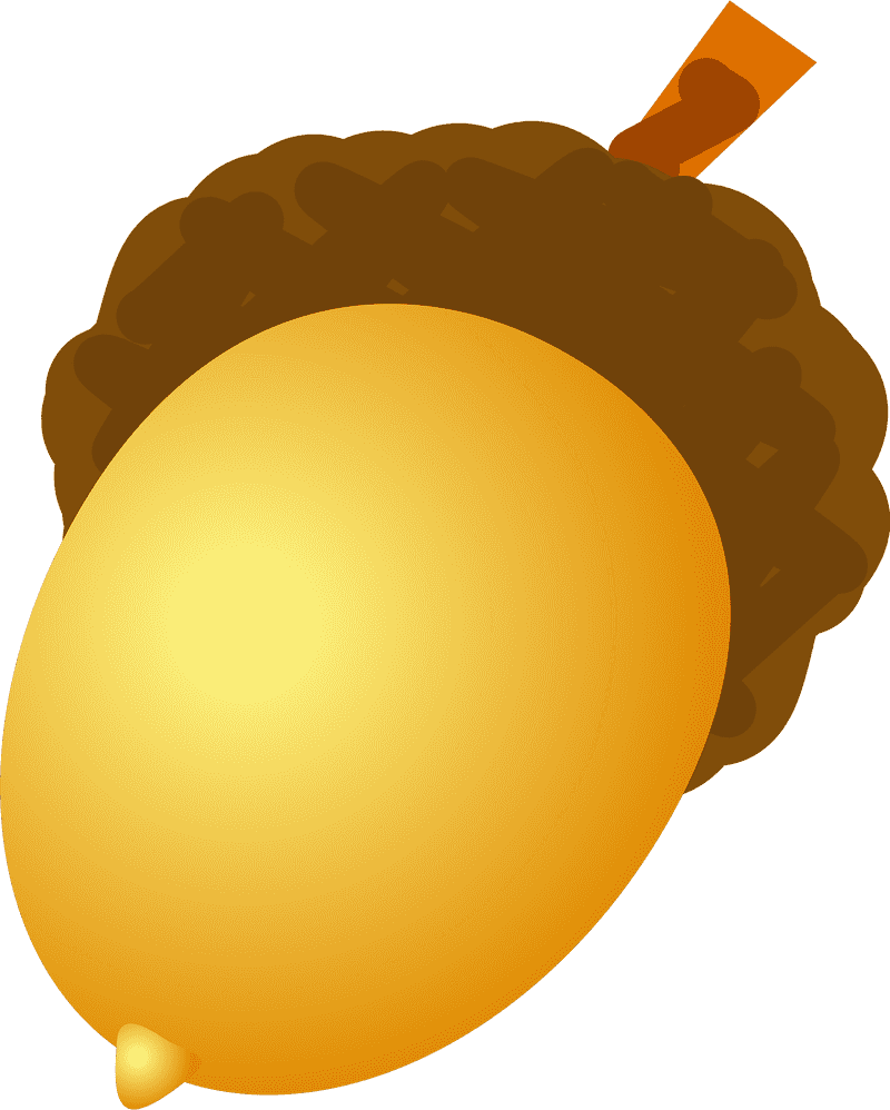 Golden Acorn of Autumn Bliss PNG