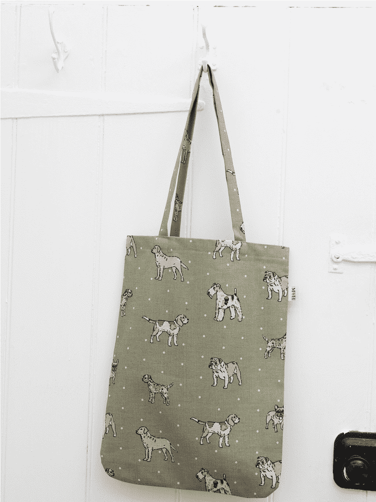 Playful Pup Punching Bag Tote PNG