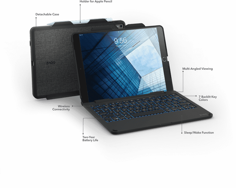 Versatile Keyboard Case for Tablet Protection PNG