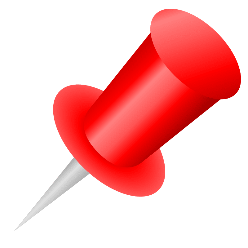Vibrant Red Pin for Creative Marking PNG