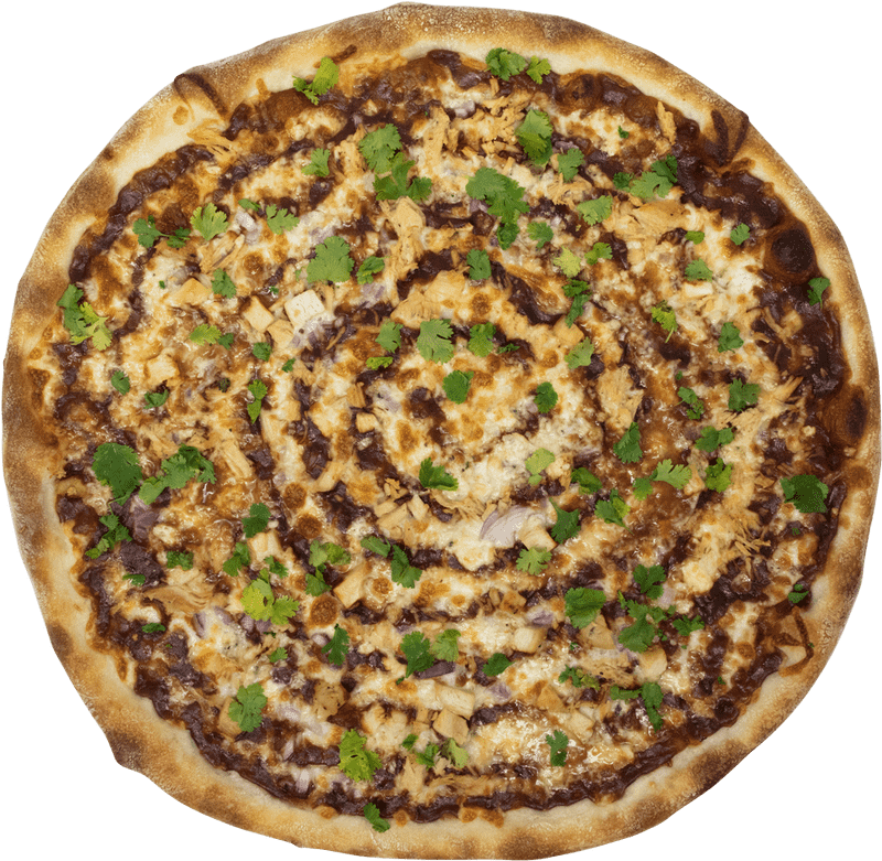 Delicious Spiral Pizza Ready for the Pizza Cutter PNG