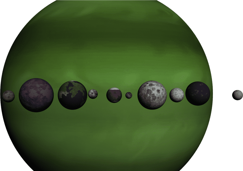 Journey Through the Colorful Planet System PNG