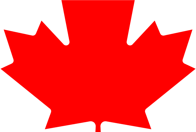 Scarlet Maple Leaf Emblem PNG