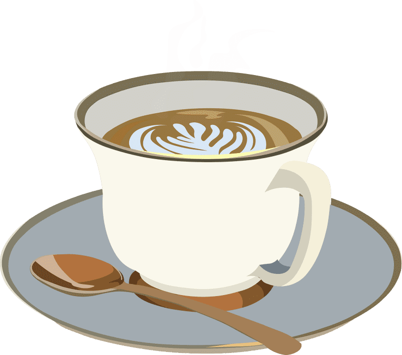 Delicate Swirls of Latte Art Delight PNG