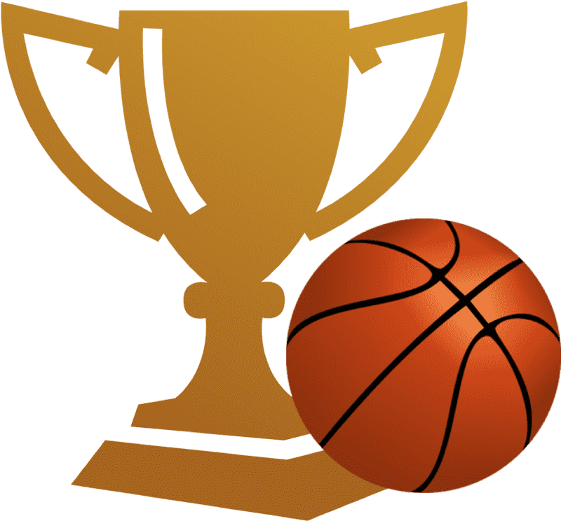 Basketball Championship Trophy Display PNG