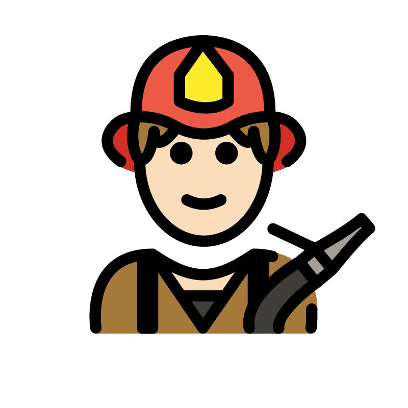 Brave Firefighter Ready for Action PNG
