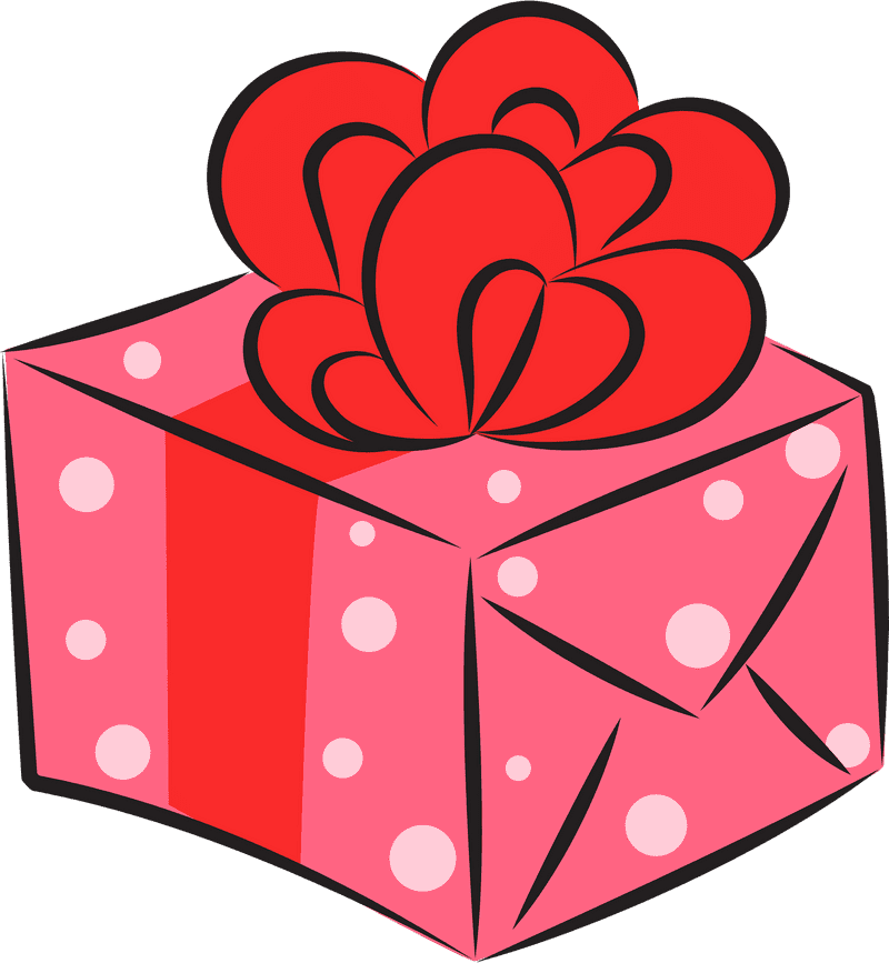 Delightful Polka Dot Gift Box PNG