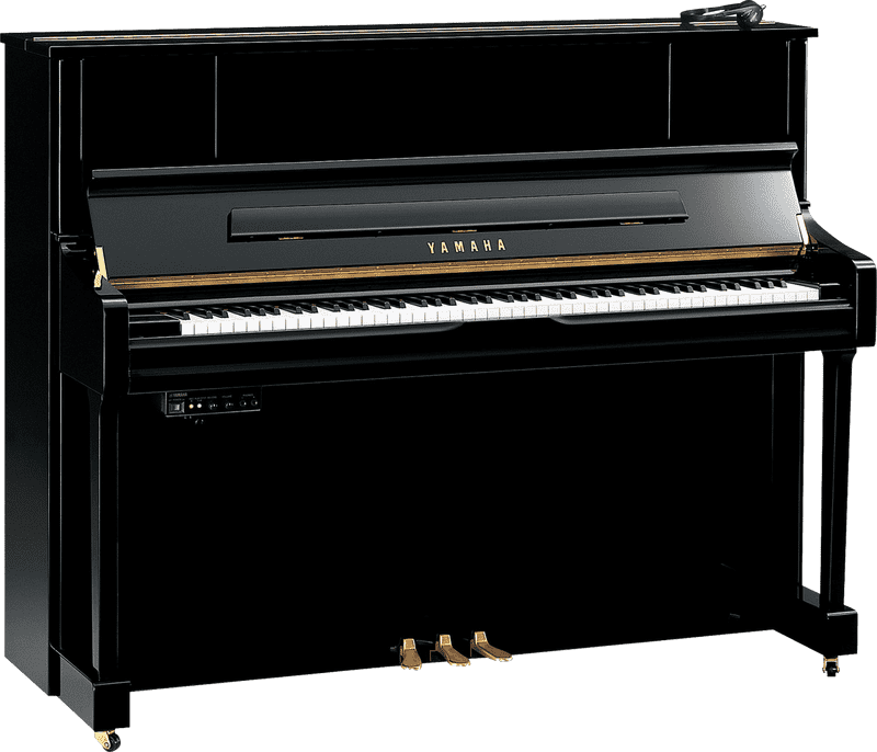 Elegant Yamaha Piano Harmony in Black PNG