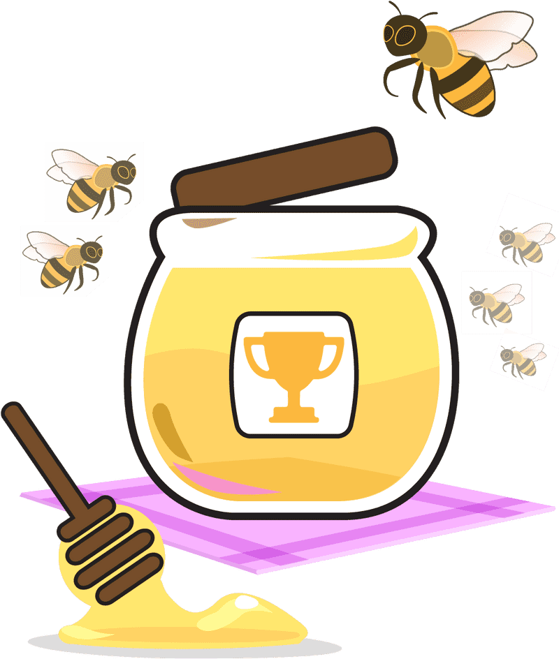 Golden Delight The Winning Honey Jar PNG