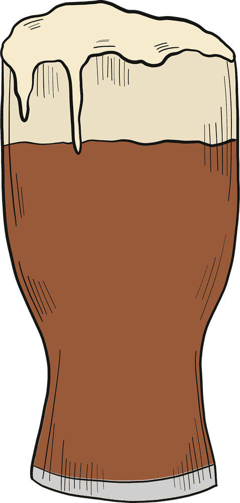 Perfectly Poured Beer Glass Delight PNG