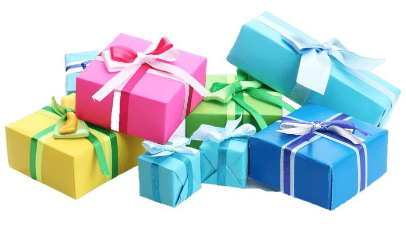 Colorful Gifts of Joy and Surprise PNG
