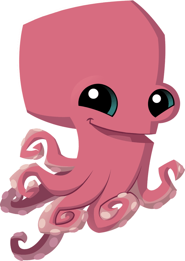 Cheerful Character of Octopus Tentacles PNG