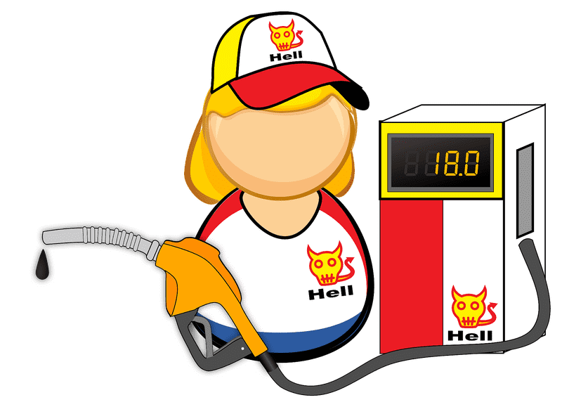 Gas Stove Fueling Station Character PNG