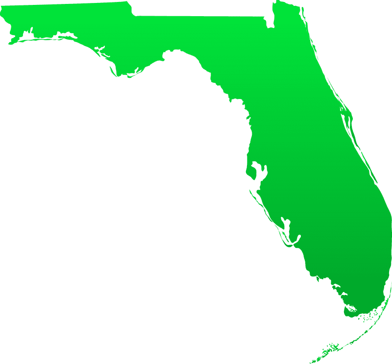 Florida Highlight on a USA Map PNG
