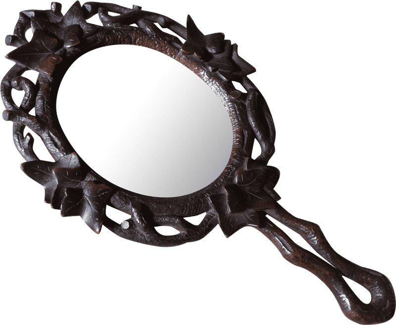 Elegant Ivy-Designed Mirror Frame PNG