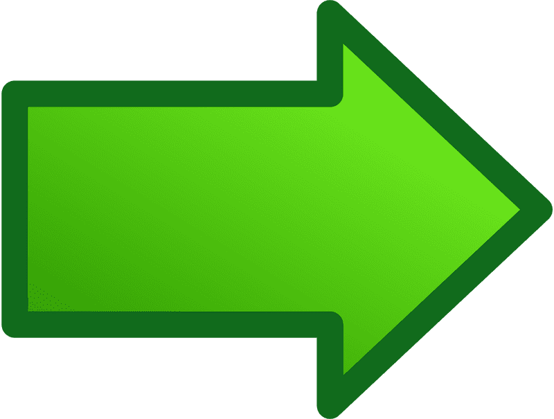Bright Green Directional Arrow PNG