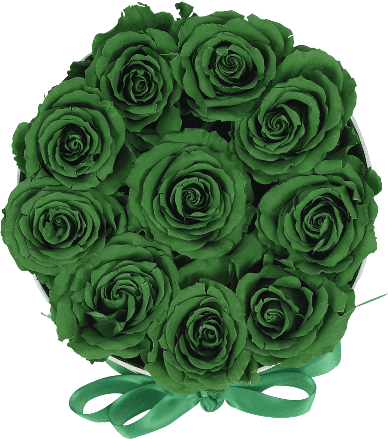Green Card Bouquet of Enchanted Roses PNG
