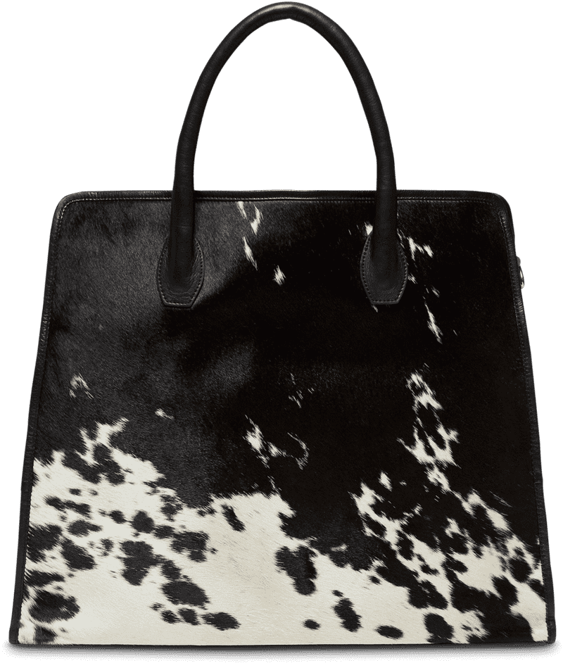 Punching Bag Chic Leather Handbag PNG