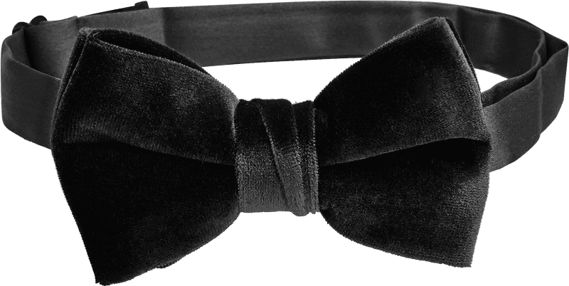 Elegant Black Bow Tie Accessory PNG