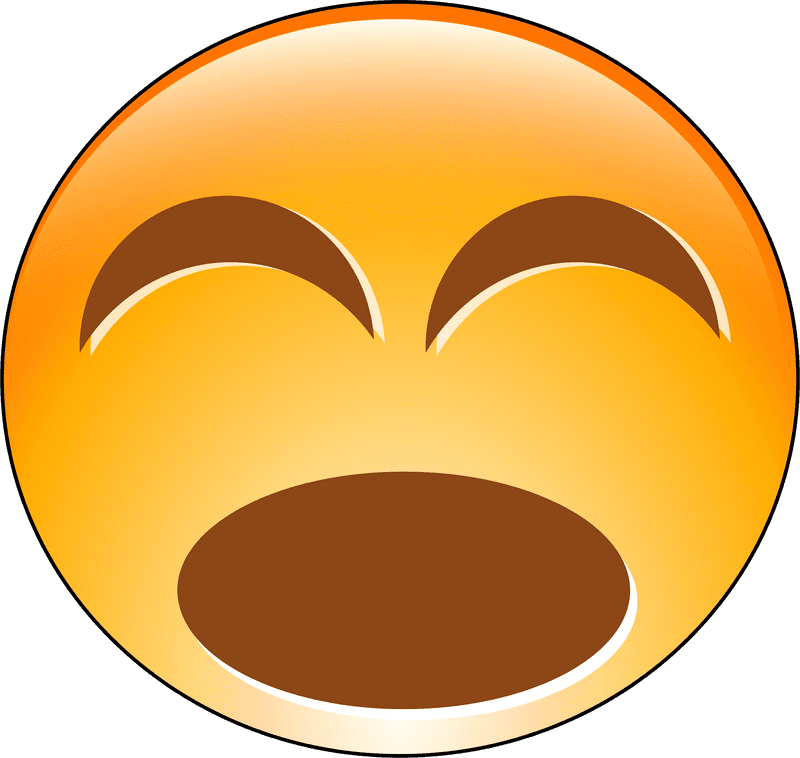 Smiley with Joyful Laughter Expression PNG