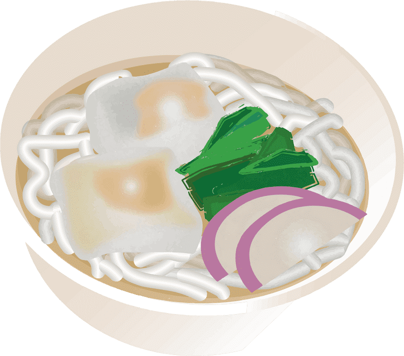 Delicious Udon Soup with Tofu and Greens PNG