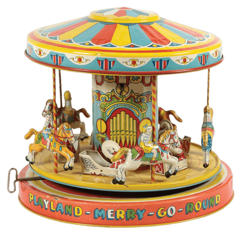 Whimsical Amusement Park Carousel Adventure PNG